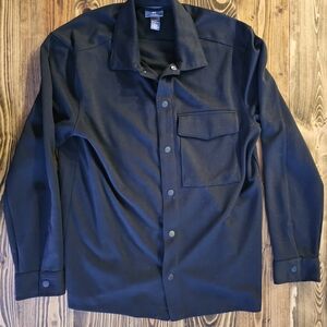H&M Men's Black Casual Button Down Shirt, Men's Medium